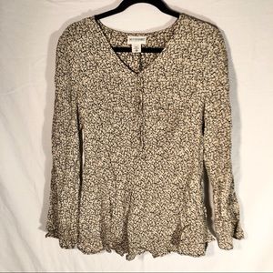 Motherhood Maternity Black & Cream Blouse Size M